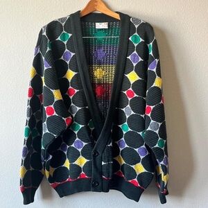 COOGI Vibrant Geometric Cardigan